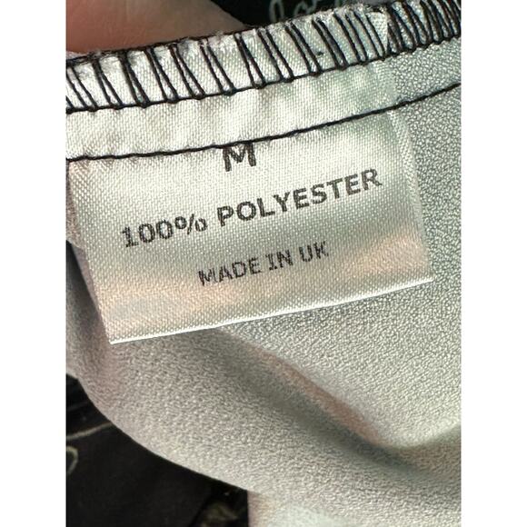 Reclaimed Vintage black feather print pull on pants size Medium - Picture 4 of 9